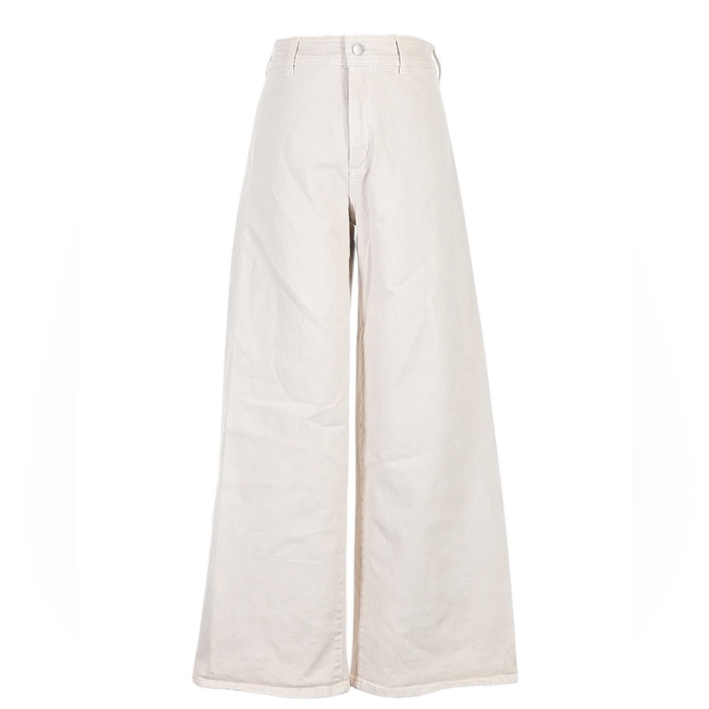 High Rise Wide-Leg White Denim Jeans - Picture 3 of 9